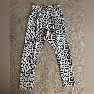 BAJA EAST, S, low crotch harem tapered leg pants in leopard print